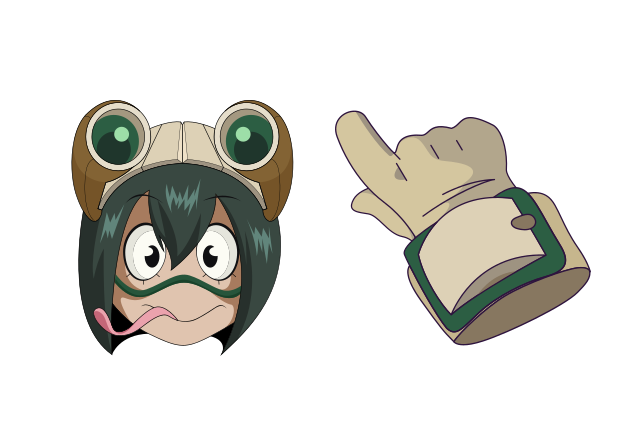 Tsuyu Asui Custom Cursor for Chrome from My Hero Academia Cursors Collection