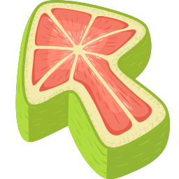 Grapefruit Texture custom cursor for Chrome Pointer