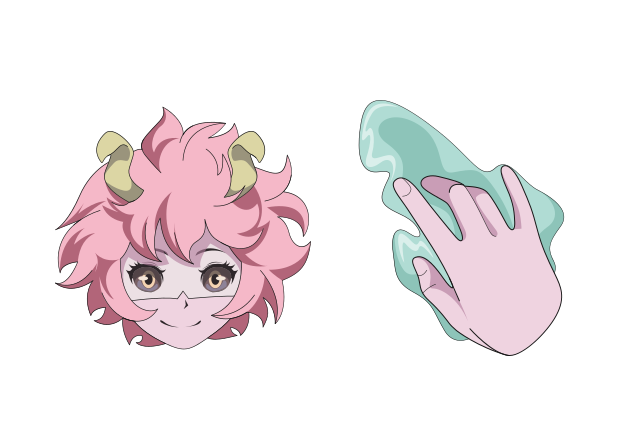 Mina Ashido Custom Cursor for Chrome from My Hero Academia Cursors Collection