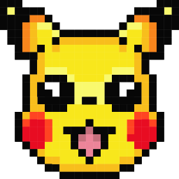 Custom Cursor Cute Pikachu in Pixel Style Pointer