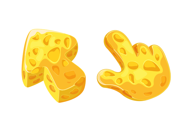 Cheese Texture Custom Cursor for Chrome from Textures Cursors Collection