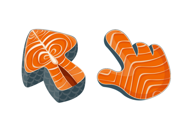 Salmon Texture Custom Cursor for Chrome from Textures Cursors Collection