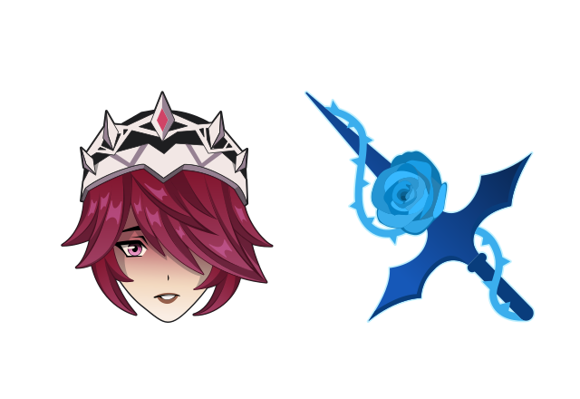 Rosaria Custom Cursor for Chrome from Genshin Impact Cursors Collection