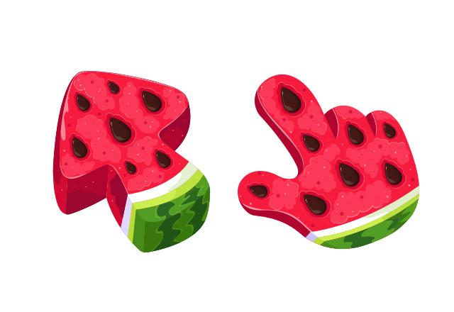 Watermelon Texture Custom Cursor for Chrome from Textures Cursors Collection