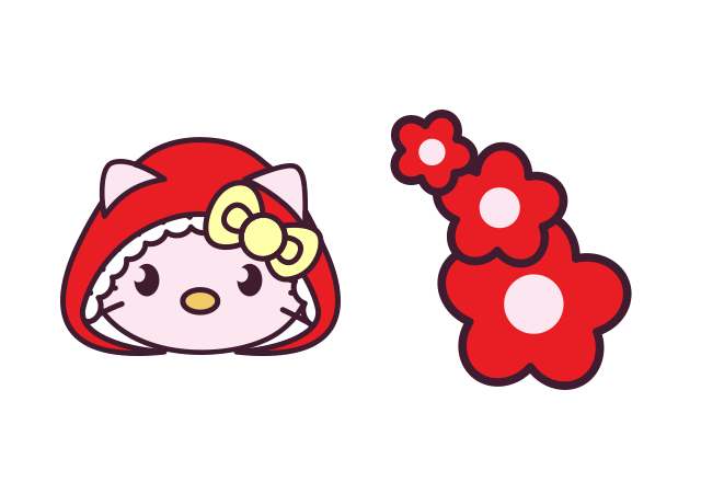 Red Riding Hood Hello Kitty Custom Cursor for Chrome from Hello Kitty Cursors Collection