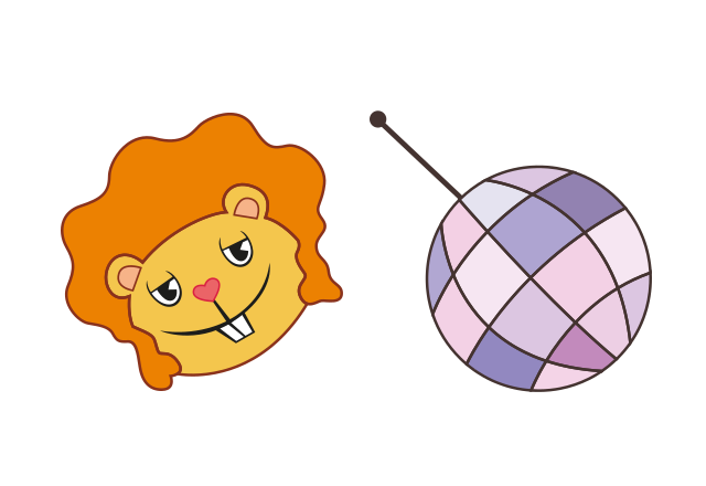 Disco Bear Custom Cursor for Chrome from Happy Tree Friends Cursors Collection