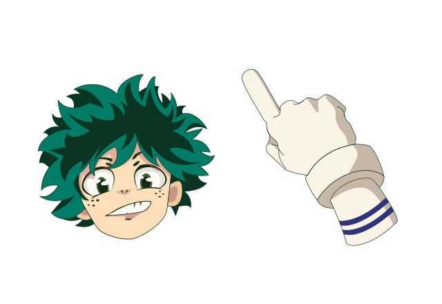 Izuku Midoriya Custom Cursor for Chrome from My Hero Academia Cursors Collection