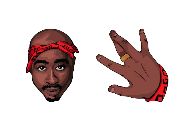 2Pac Custom Cursor for Chrome from Rappers Cursors Collection