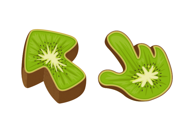 Kiwi Texture Custom Cursor for Chrome from Textures Cursors Collection