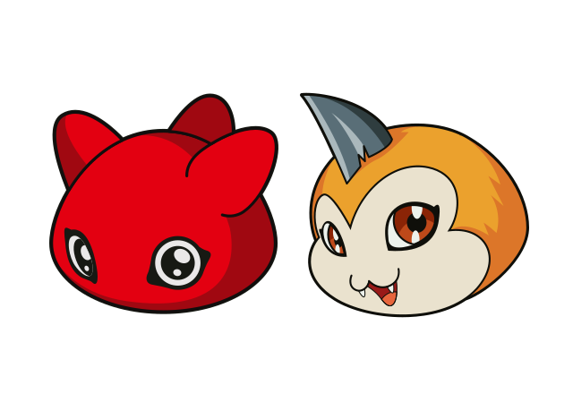 Punimon and Tunomon Custom Cursor for Chrome from Digimon Cursors Collection