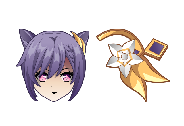 Keqing Custom Cursor for Chrome from Genshin Impact Cursors Collection