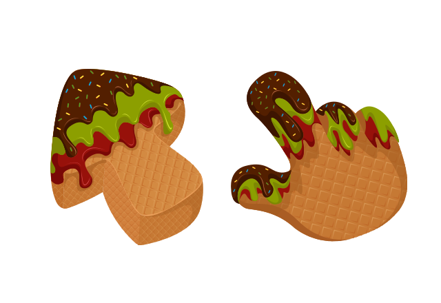 Ice Cream Texture Custom Cursor for Chrome from Textures Cursors Collection