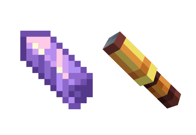 Amethyst Shard and Spyglass Custom Cursor for Chrome from Minecraft Cursors Collection