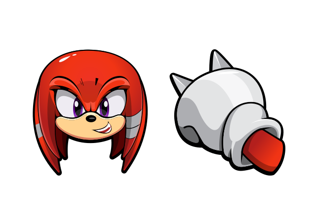 Knuckles the Echidna Custom Cursor for Chrome from Sonic the Hedgehog Cursors Collection