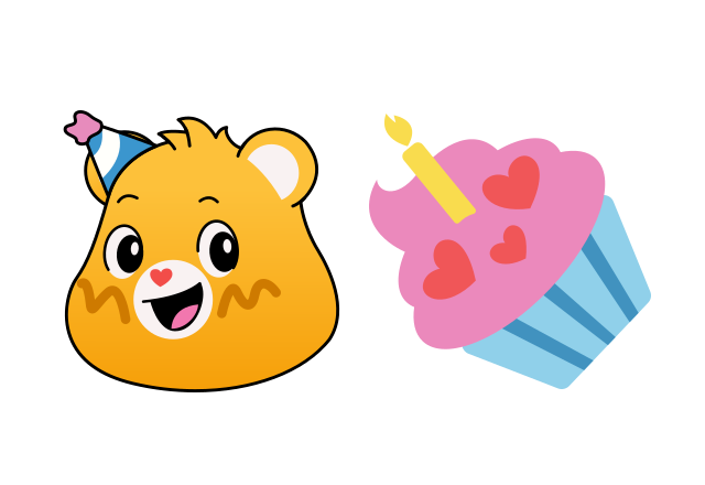 Birthday Bear Custom Cursor for Chrome from Care Bears Cursors Collection