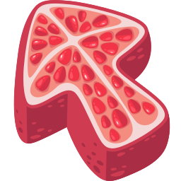 Pomegranate Texture custom cursor for Chrome Pointer