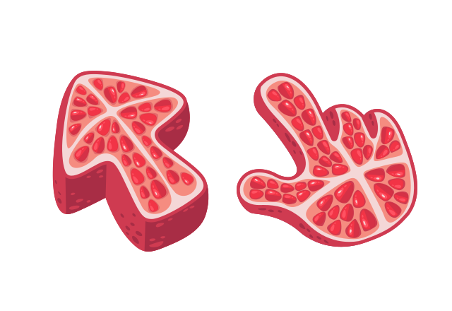 Pomegranate Texture Custom Cursor for Chrome from Textures Cursors Collection