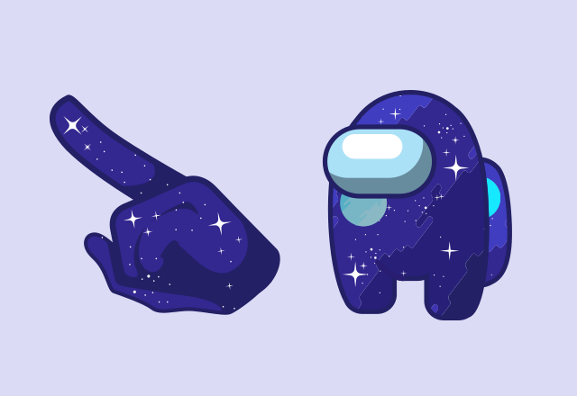 Among Us Galaxy Character cursor – Custom Cursor