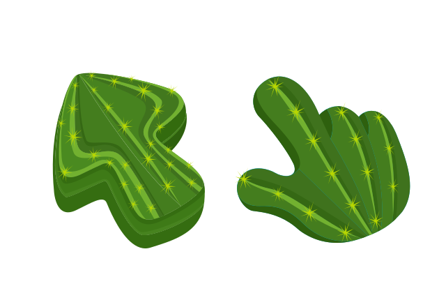 Cactus Texture Custom Cursor for Chrome from Textures Cursors Collection