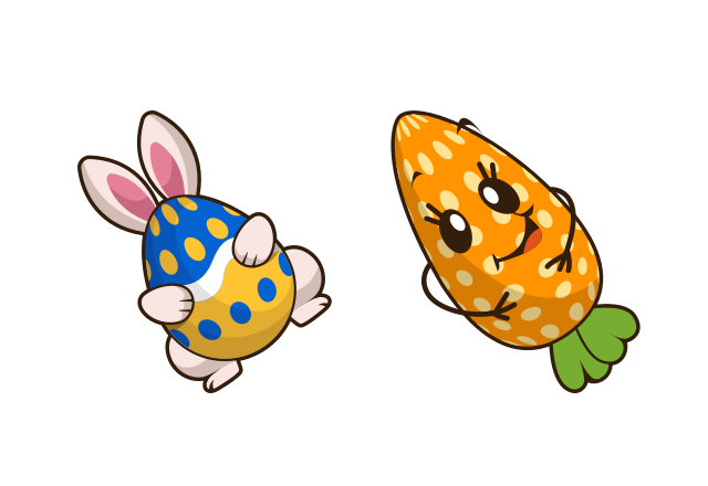 Shy Easter Bunny Custom Cursor for Chrome from Easter Cursors Collection