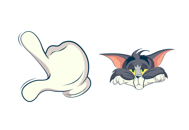 Bored Tom Custom Cursor for Chrome from Tom and Jerry: The Movie Cursors Collection