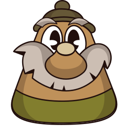 Custom Cursor Cute Elder Kettle from Cuphead Pointer
