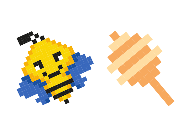 Bee Pixel Custom Cursor for Chrome from Cute Pixel Cursors Collection