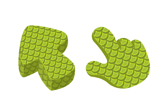 Green Scales Texture Custom Cursor for Chrome from Textures Cursors Collection