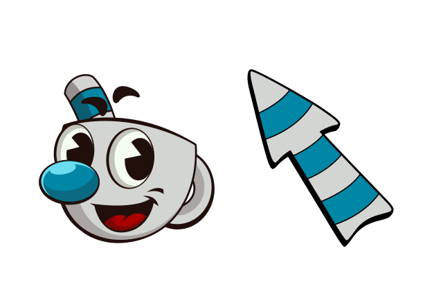 Mugman Custom Cursor for Chrome from Cuphead Cursors Collection