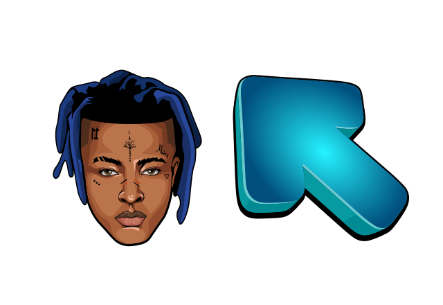 XXXTENTACION Custom Cursor for Chrome from Rappers Cursors Collection