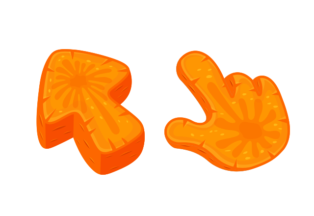 Carrot Texture Custom Cursor for Chrome from Textures Cursors Collection
