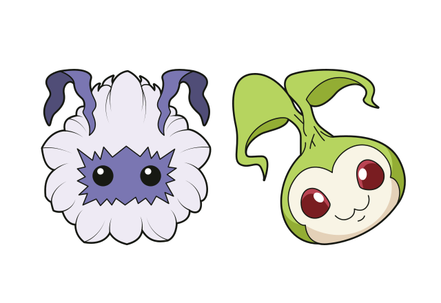 Yuramon and Motimon Custom Cursor for Chrome from Digimon Cursors Collection