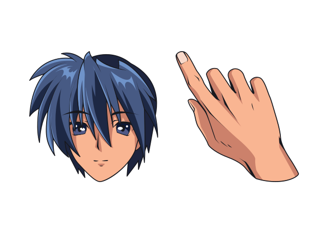 Tomoya Okazaki Custom Cursor for Chrome from Anime Cursors Collection
