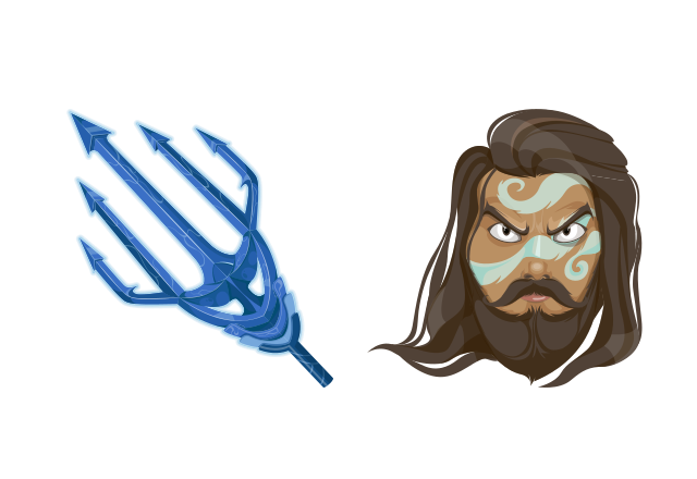 Angry Aquaman Custom Cursor for Chrome from Justice League Cursors Collection