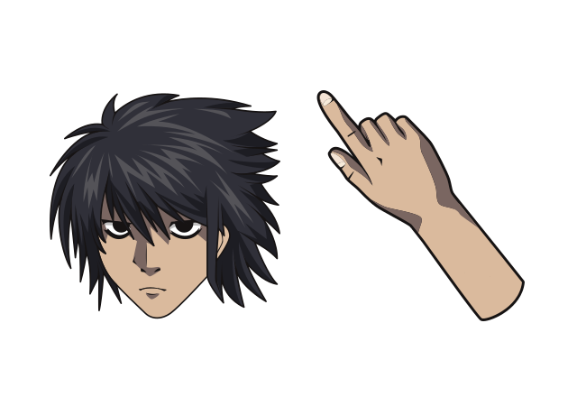 L Lawliet Custom Cursor for Chrome from Anime Cursors Collection