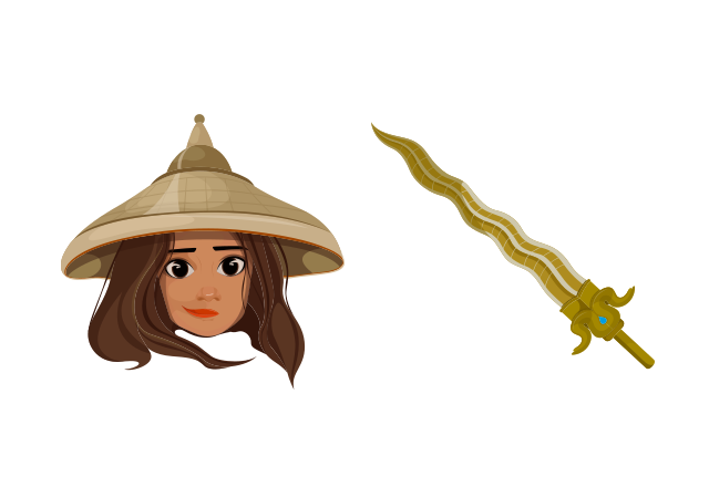 Raya Custom Cursor for Chrome from Animation Movies Cursors Collection