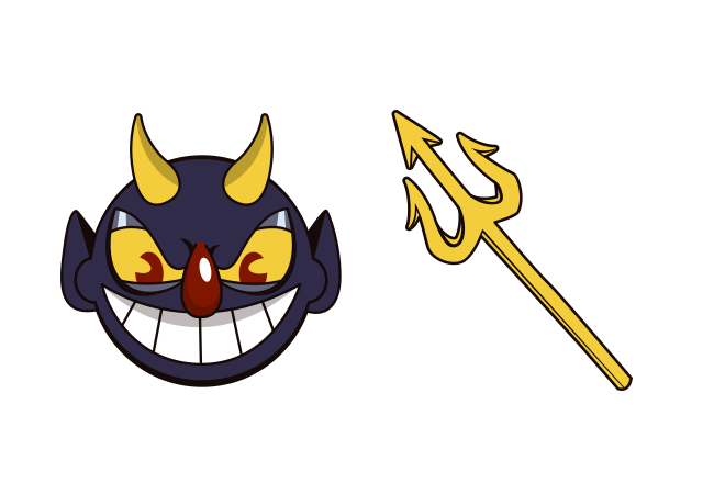 The Devil Custom Cursor for Chrome from Cuphead Cursors Collection