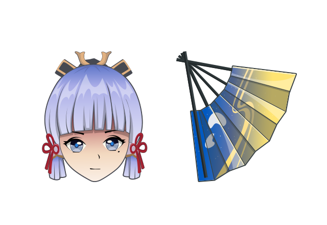 Kamisato Ayaka Custom Cursor for Chrome from Genshin Impact Cursors Collection