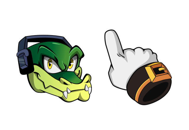 Vector the Crocodile Custom Cursor for Chrome from Sonic the Hedgehog Cursors Collection