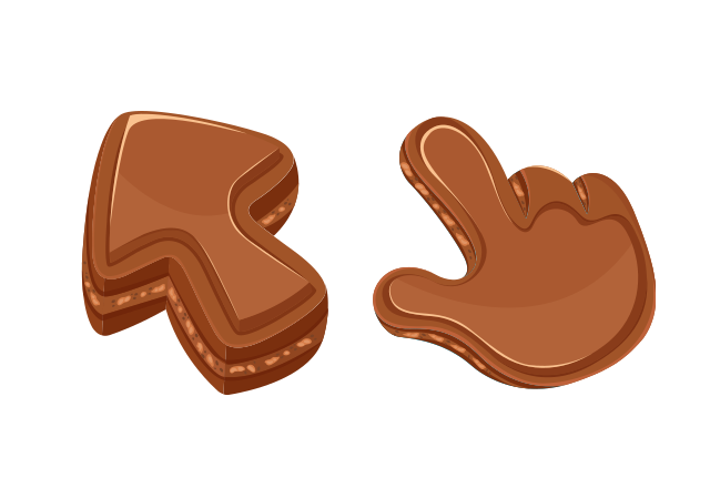 Chocolate Texture Custom Cursor for Chrome from Textures Cursors Collection