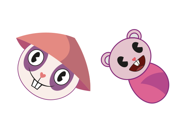 Panda Mom and Panda Baby Custom Cursor for Chrome from Happy Tree Friends Cursors Collection