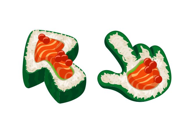 Sushi Texture Custom Cursor for Chrome from Textures Cursors Collection