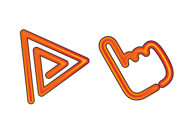 The Orange Line Custom Cursor for Chrome from The Cursors Cursors Collection