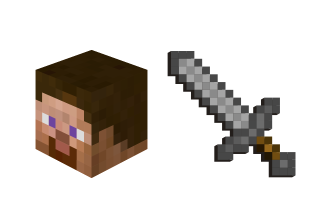 Custom Cursor Steve from Minecraft