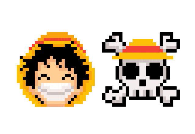 Monkey D. Luffy Pixel Custom Cursor for Chrome from Cute Pixel Cursors Collection