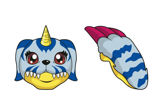 Gabumon Custom Cursor for Chrome from Digimon Cursors Collection